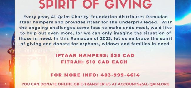 Ramazan Donation Calgary